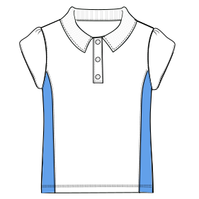 Patron ropa, Fashion sewing pattern, molde confeccion, patronesymoldes.com School Girls T-shirt  FC 6045 UNIFORMS T-Shirts